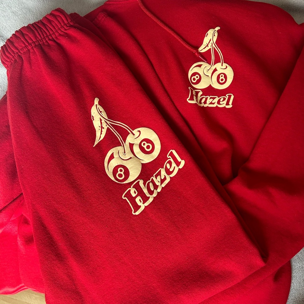 Red hazel boutique sweat set